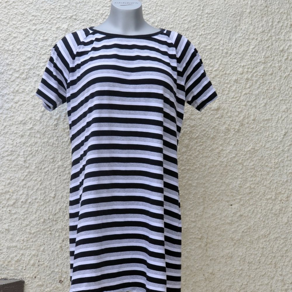 MICHAEL MICHAEL KORS Black & White Pullover Casual Dress XL